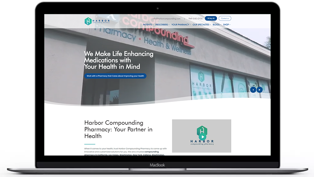 harborcompounding website home page